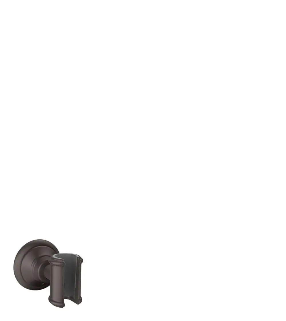 AXOR Duschhalterung in dunkler Chrom-Optik, wandmontiert, mit Halterung für Duschkopf. Minimalistisches Design für Badezimmeranwendungen.